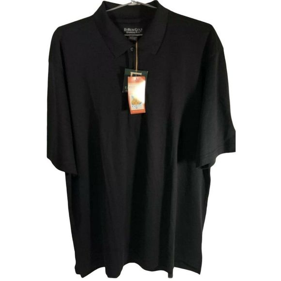EVRUN GOLF Eversole Run Mens Polo Golf Shirt BLACK - Picture 1 of 12